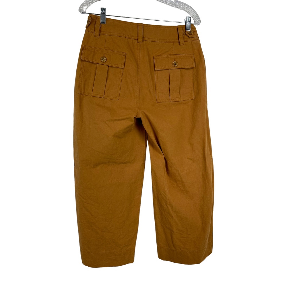 Sundance Voyager Trouser Pant Sailor Pockets Size 10 Wide Leg High Rise Dark Tan - Picture 6 of 11
